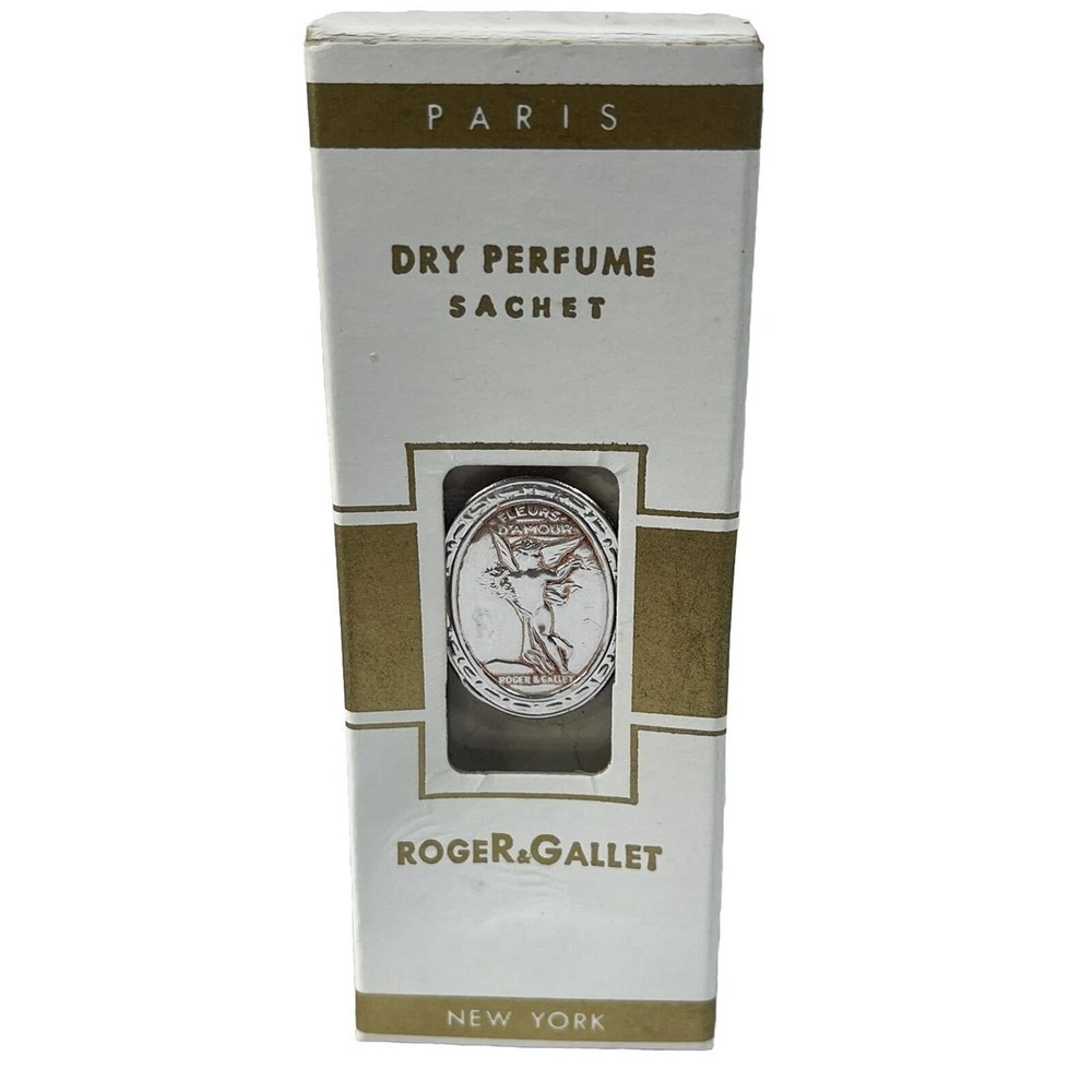 NIB VTG Roger & Gallet Fleurs D'Amour Dry Perfume 0.5 OZ Bottle W/ Box French